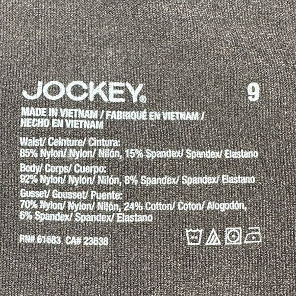 Jockey Women's Size XXL 9 Panty Hi Cut Smooth And Shine Black New With Tags - Picture 6 of 9